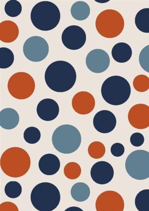 Cadeaupapier 30cm Dots Blue Copper