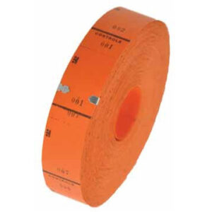 Toegangsbewijs met controlestrook oranje