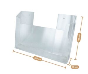 Folderhouder wand A5 horizontaal (1x)