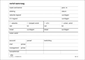 Atlanta verlofaanvraagbon A6 (5426-012)