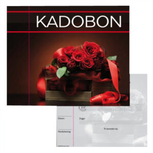 Cadeaubon 13x13cm rozen + envelop