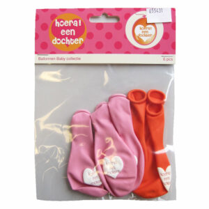 Ballonnen hoera een dochter (6x)