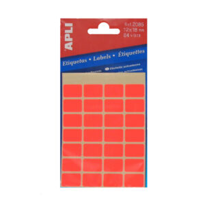 Etiket 12x18mm fl. rood Apli 2085 (84x)