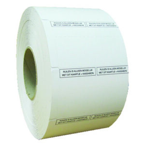 Hangetiket 112x67mm met opdruk (2000x)