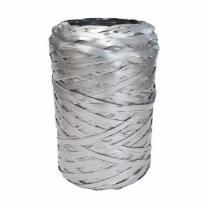 Raffia zilver 5mm x 100 meter