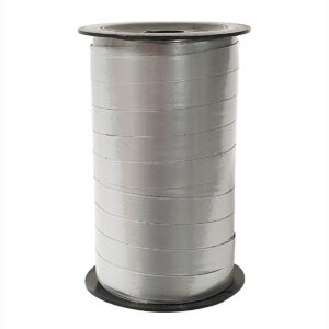 Cadeaulint lak zilver 10mm x 50 meter