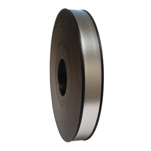 Cadeaulint metallic mat zilver 14mm