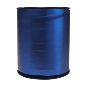 Cadeaulint metallic mat donkerblauw 10mm