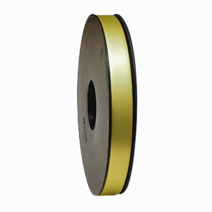 Cadeaulint metallic mat groen 14mm