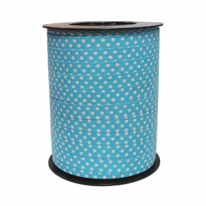 Cadeaulint dots blauw 10mm x 250 meter
