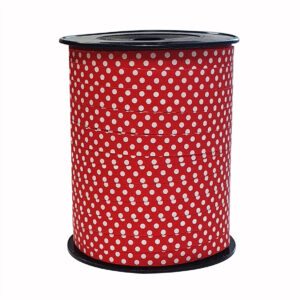 Cadeaulint dots rood 10mm x 250 meter