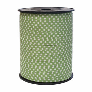 Cadeaulint dots groen 10mm x 250 meter