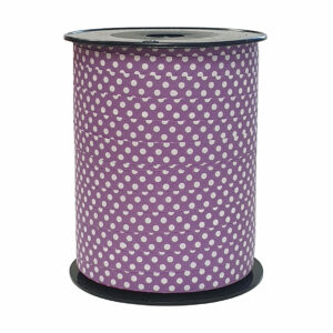 Cadeaulint dots paars 10mm x 250 meter