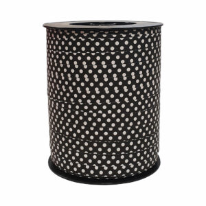Cadeaulint dots zwart 10mm x 250 meter
