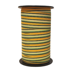 Cadeaulint streep geel groen oranje 10mm
