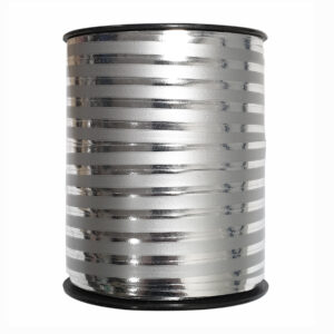 Cadeaulint metallic mat zilver 10mm