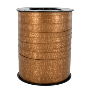 Cadeaulint brons goud 10mm Merry XMas