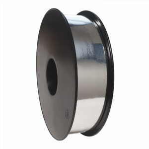 Cadeaulint metallic zilver 31mm x 100mtr