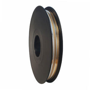 Cadeaulint 15mm glans goud wit en rood