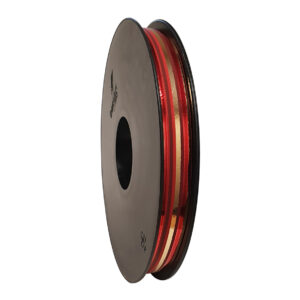 Cadeaulint 15mm glans rood met goud