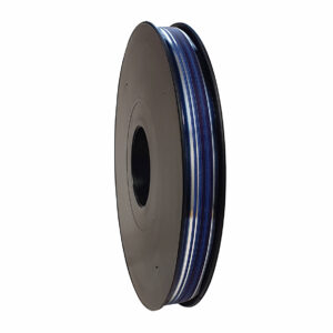 Cadeaulint 15mm glans blauw met zilver