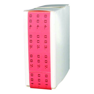 Schoengelijkheidsnummers rood 3x 000-999