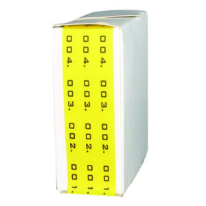 Schoengelijkheidsnummers geel 3x 000-999