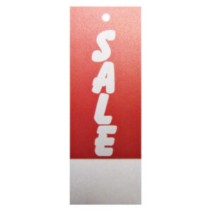 Hangetiket SALE rood wit 28x78mm (1000x)