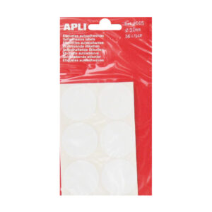 Etiket 32mm wit Apli 02665, 36 stuks