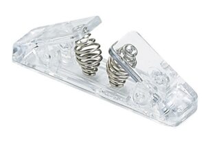 Prijskaartklem dubbel transparant