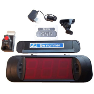 Volgnummerklok afstand 3 cijfers zwart