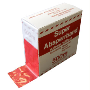 Afzetband rood/wit 80mm x 500 meter