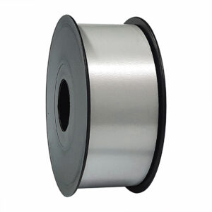 Cadeaulint 50mm x 100 meter zilvergrijs