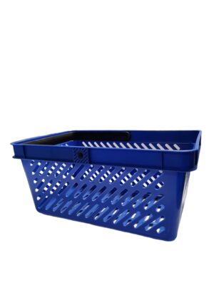 Winkelmandje blauw met 1 handgreep