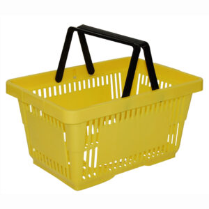 Winkelmand geel 2 handgrepen 22L