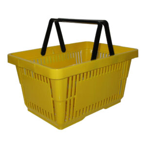 Winkelmandje geel 2 handgrepen 22L