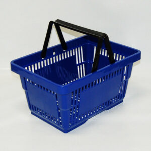 Winkelmand blauw 2 handgrepen 22L