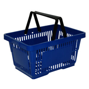 Winkelmand  blauw 2 handgrepen 22L