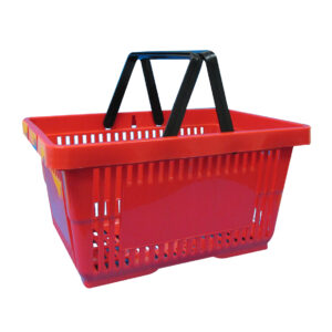 Winkelmandje extra rood 2 handgrepen 22L