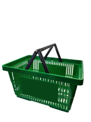 Winkelmand 28 liter groen 2 handgrepen