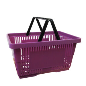 Winkelmand 28 liter paars 2 handgrepen