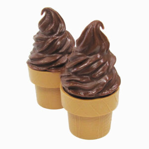 Kunststof IJsbeker bruin (2x)