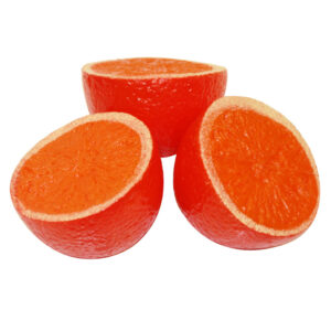 Kunststof halve sinaasappels 65mm (3x)