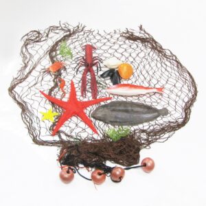 Kunststof Visnet met 13 vissen