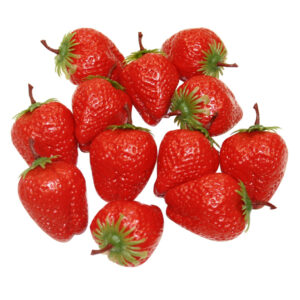 Kunststof Aardbei, 12 stuks