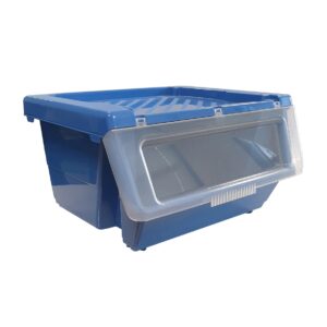 Stapelbak tr. afsluitklep blauw 46x38x26