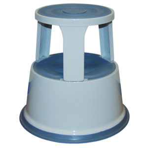 Opstapkruk metaal lichtgrijs (RAL 7035)