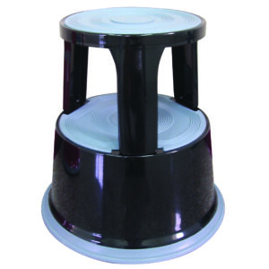 Opstapkruk metaal zwart (RAL 9005)