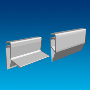 Klemprofiel 18mm 1 meter grijs