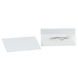 Badge speld 60x30mm glashelder (10x)